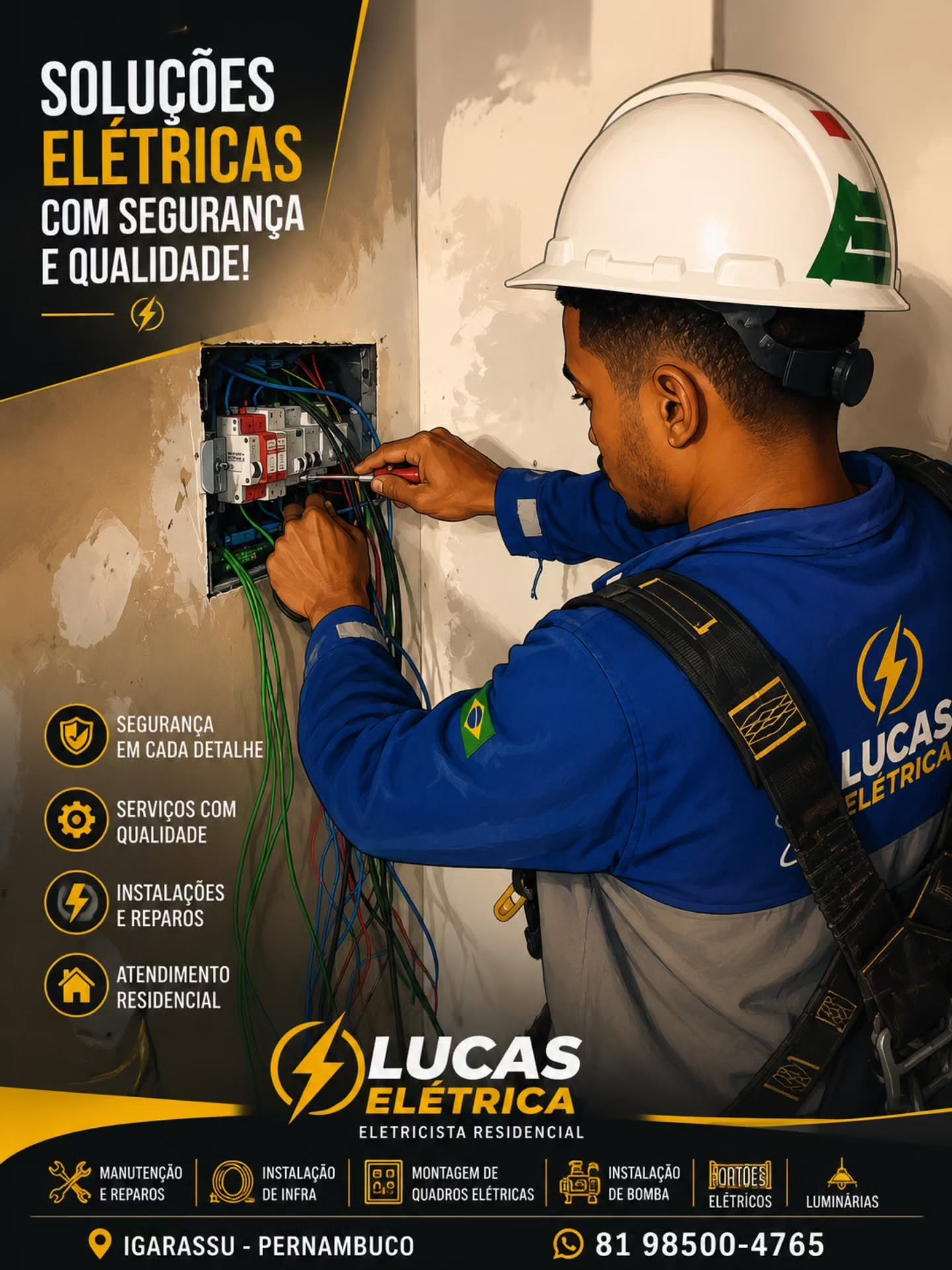 Lucas Elétrica – Eletricista residencial em Igarassu PE
